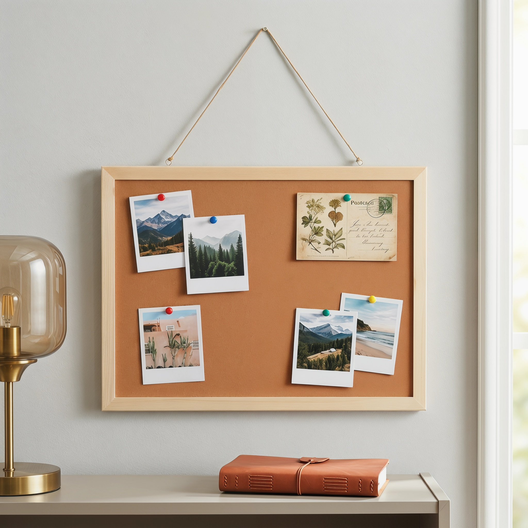 Bulletin Board Cork - Набор из одной небольшой деревянной пробковой