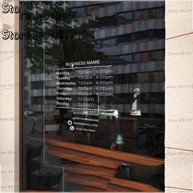 Office Furniture Store - Виниловая наклейка на дверь и окно,