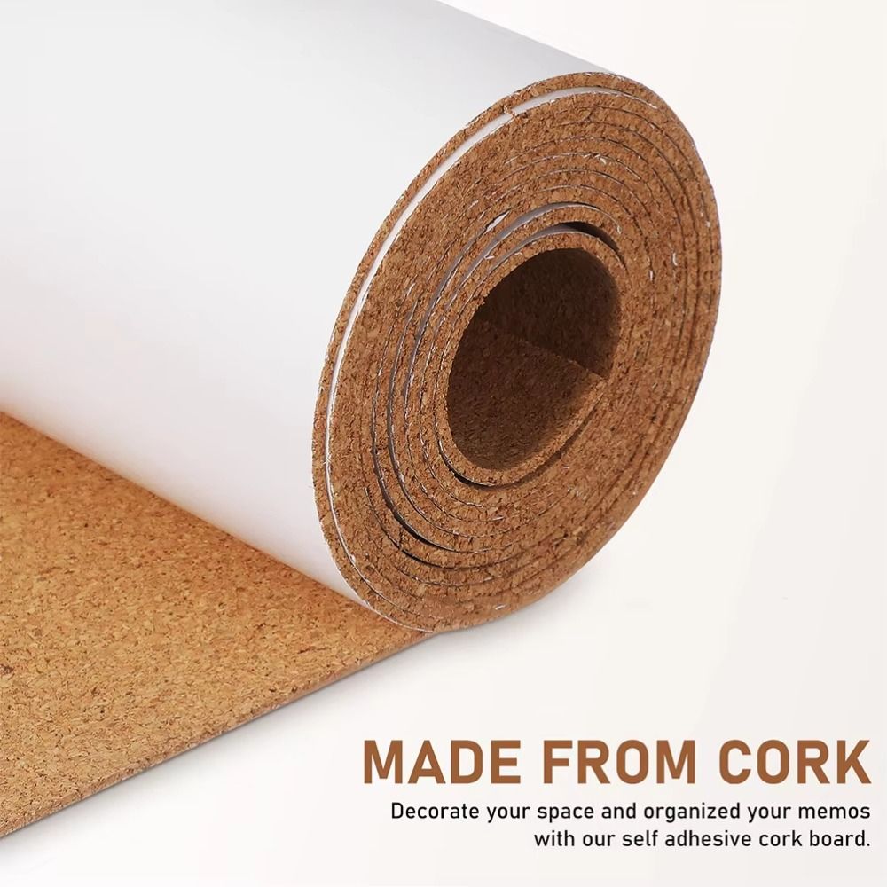 Bulletin Board Cork - Самоклеящаяся пробковая пленка 1м, толщиной 2мм,