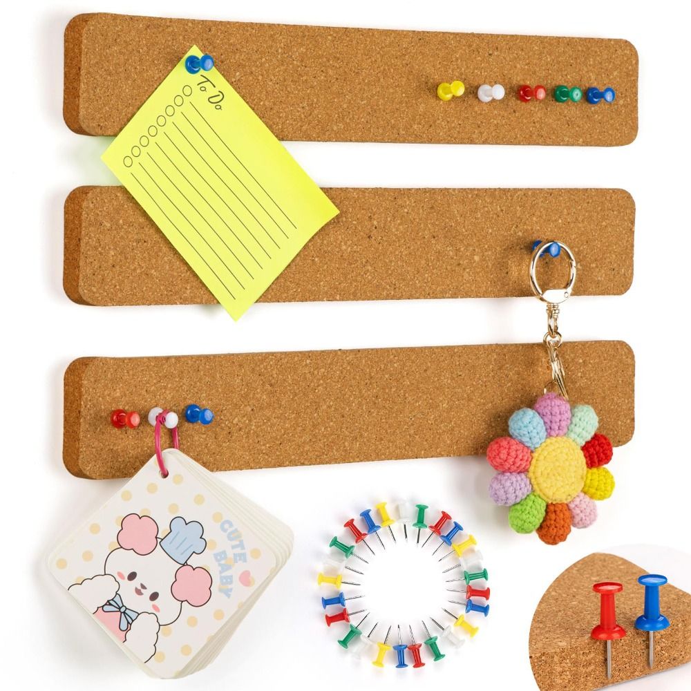 Bulletin Board Cork - Самоклеящаяся пробковая доска без рамки, съемная