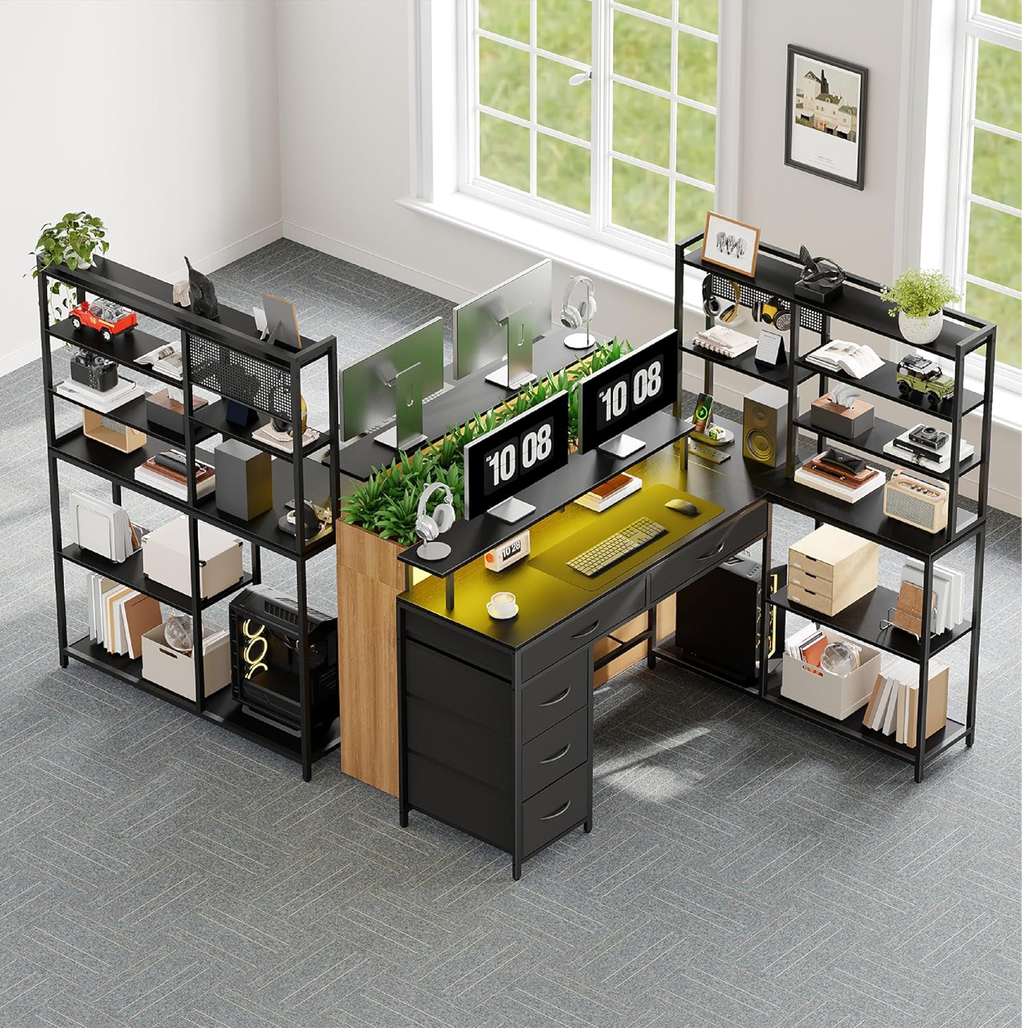 Угловой стол в форме буквы L с – обзор и цена Office Furniture Outlet
