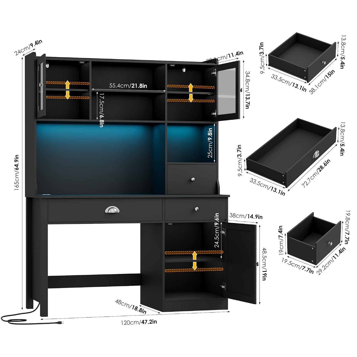 Компьютерный стол 65 дюймов с  – обзор и цена Office Furniture Outlet