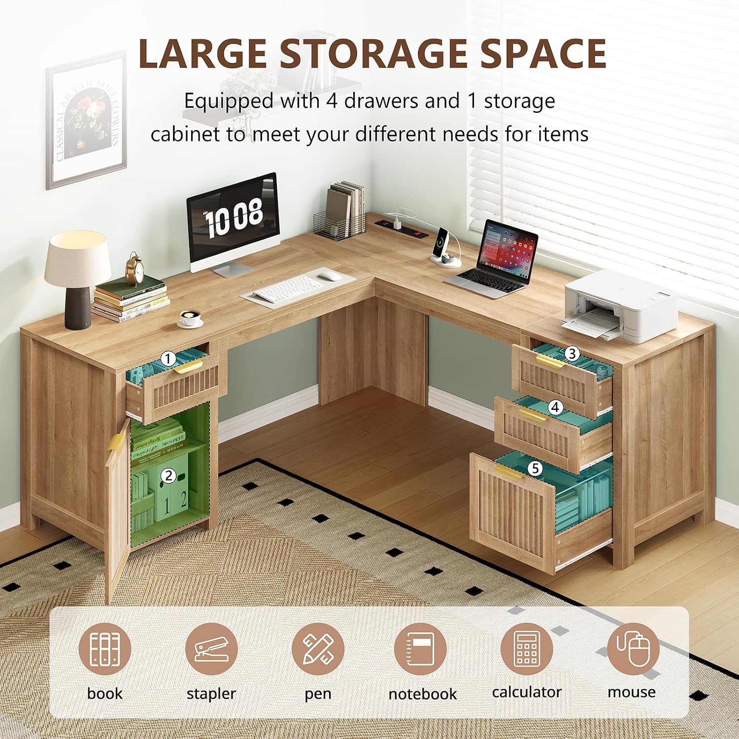 59-дюймовый угловой письменный – обзор и цена Office Furniture Outlet